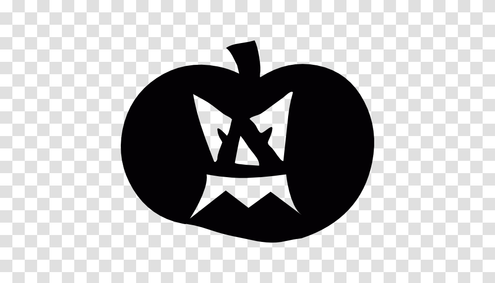 Halloween Ugly Pumpkin Face, Recycling Symbol, Stencil Transparent Png