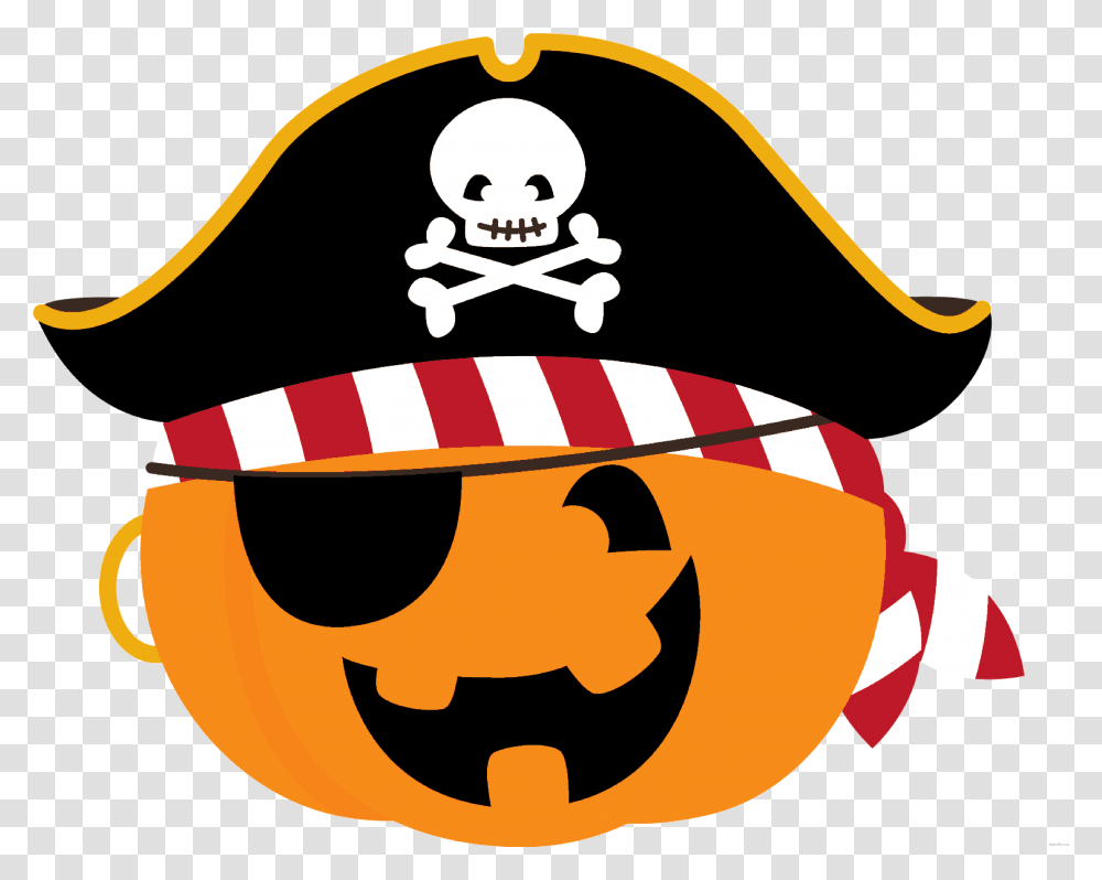 Halloween Vector Clipart Cute Pumpkin Halloween Clipart, Pirate, Helmet Transparent Png