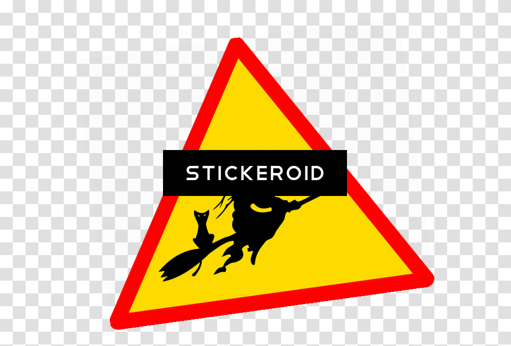 Halloween Warning Sign Halloween Warning Sign, Triangle, Bird, Animal Transparent Png