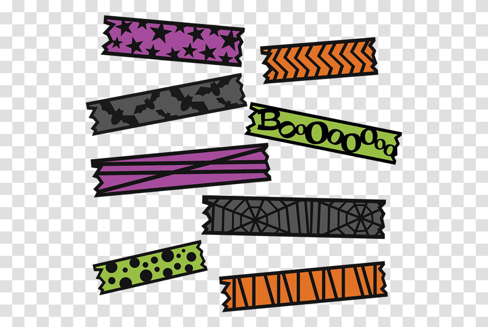 Halloween Washi Tape Svg Cut File For Free Printable Washi Tape Halloween, Label, Text, Alphabet, Piano Transparent Png