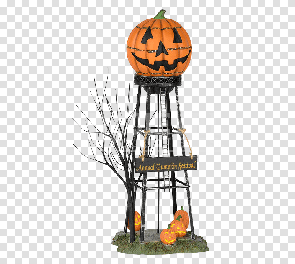 Halloween Water Tower Water Tower Carved Pumpkin, Poster, Advertisement, Transportation, Hot Air Balloon Transparent Png