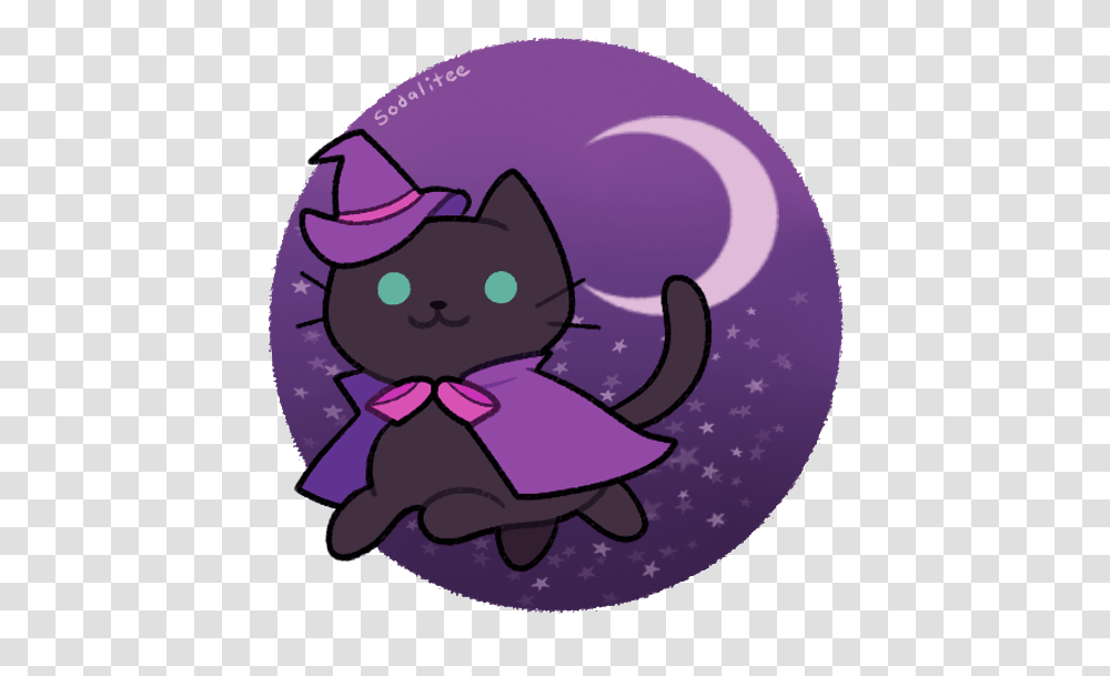 Halloween Witch And Neko Atsume Image Hermeowne Fanart, Purple, Food, Egg, Sweets Transparent Png