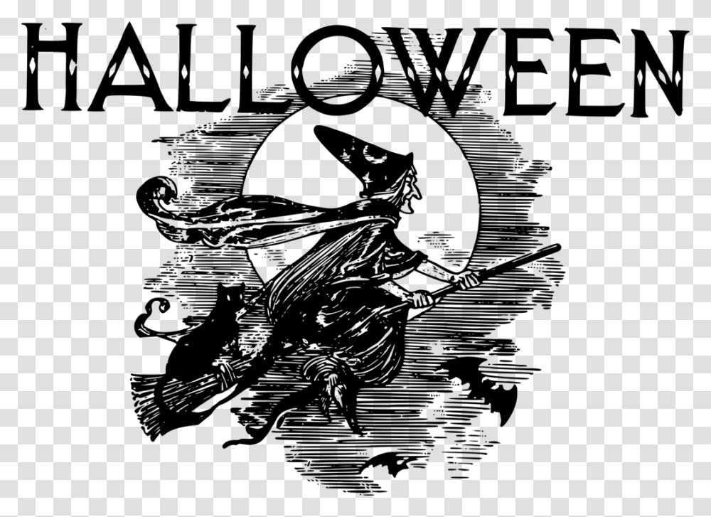 Halloween Witch Clipart Black And White Feminist Witch Shirt, Gray, World Of Warcraft Transparent Png