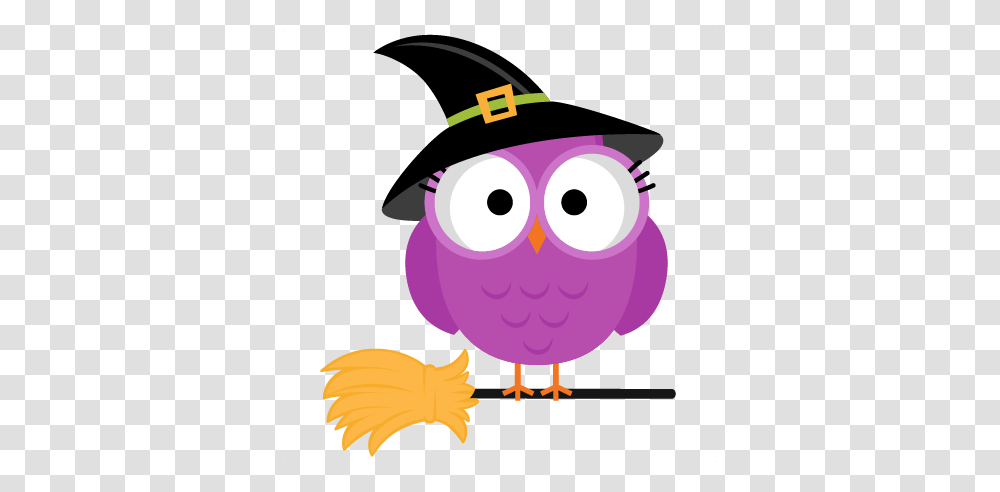 Halloween Witch Owl Scrapbook Cute Clipart, Apparel, Hat Transparent Png