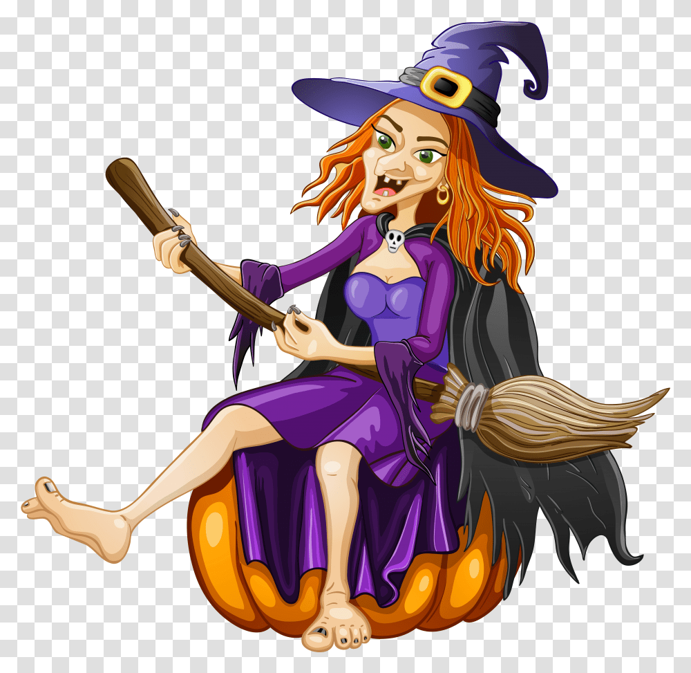 Halloween Witch With Pumpkin Clipart, Person, Human, Costume, People Transparent Png