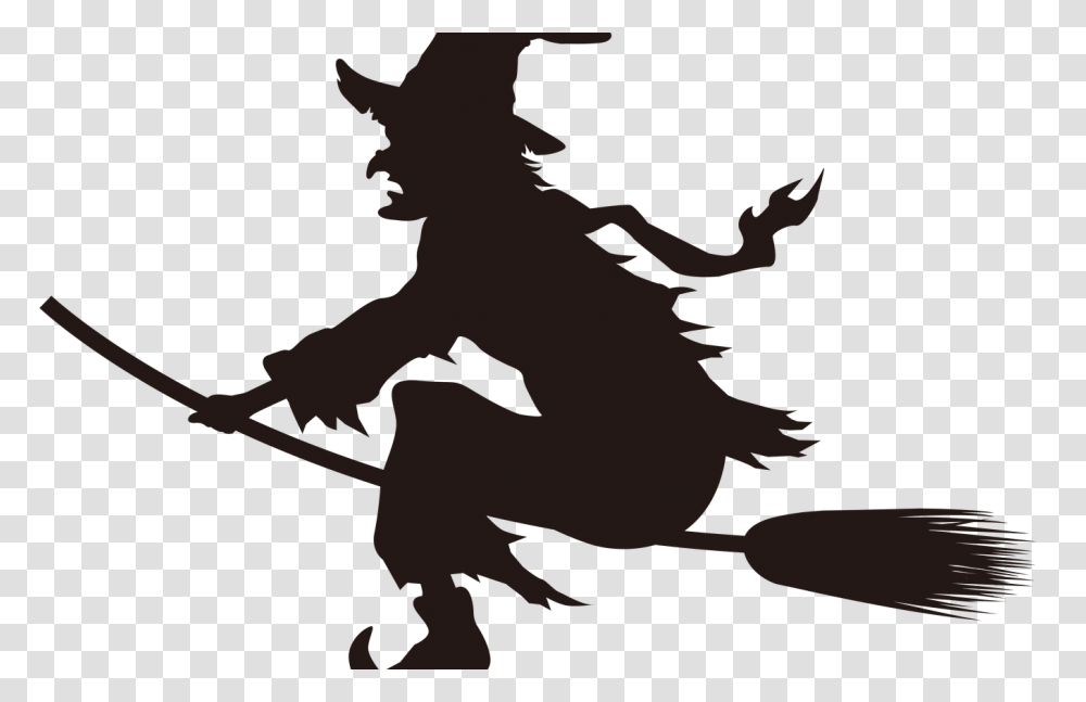 Halloween Witches Clip Art Freeuse Huge Freebie Download, Silhouette, Person, Human, Animal Transparent Png