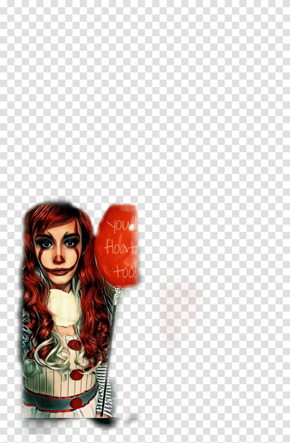 Hallpweencostume Pennywise It Clown Girl, Person, Performer, Face, Leisure Activities Transparent Png