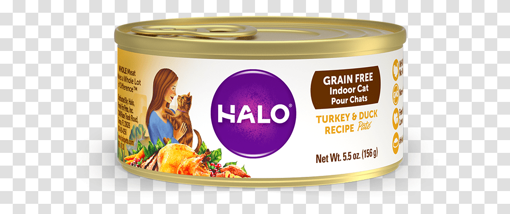 Halo Cat Food, Canned Goods, Aluminium, Tin, Tiger Transparent Png