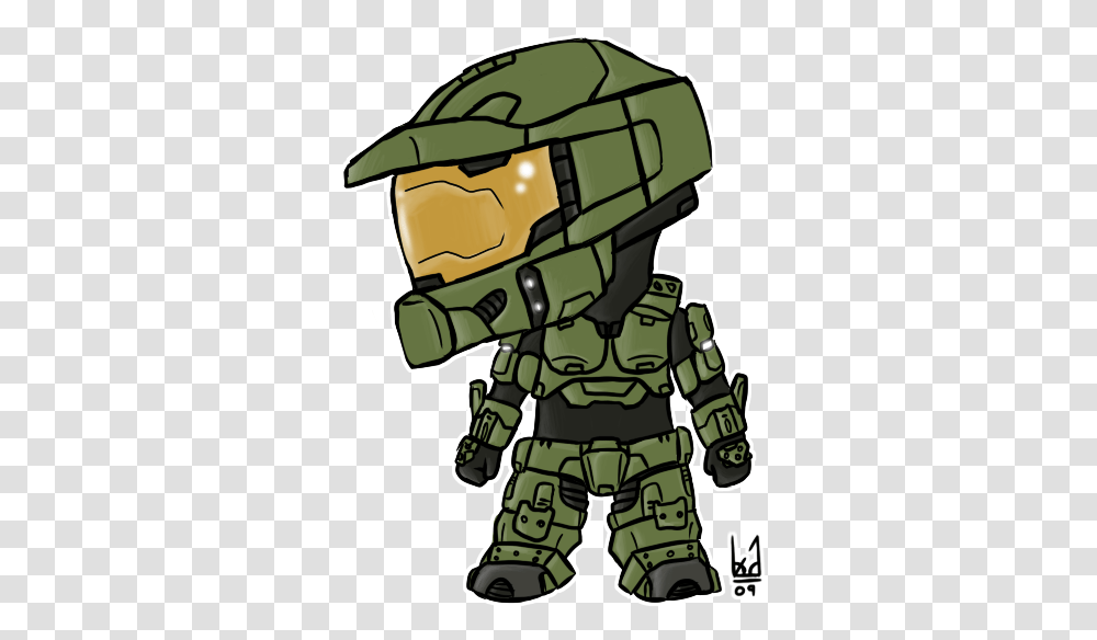 Halo Clipart Head Master Chief Halo Chibi, Helmet, Person, People Transparent Png