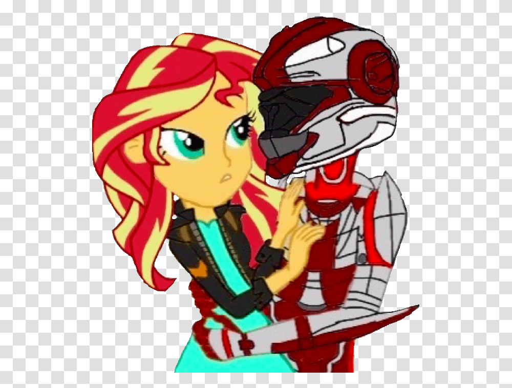 Halo Clipart Honest Girl Sunset Shimmer With A Halo Spartan, Person, Helmet Transparent Png