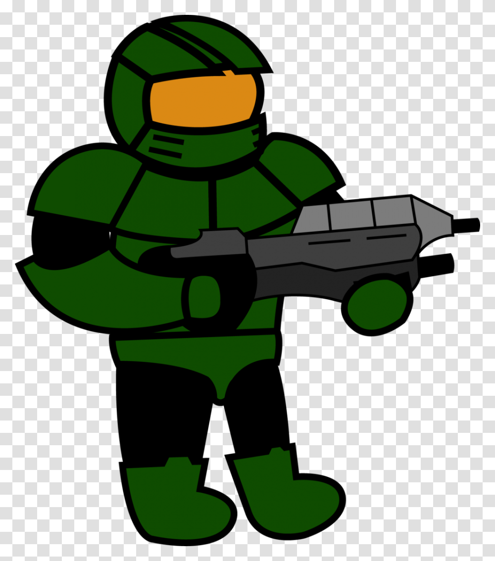 Halo Download Cartoon, Green, Gun, Weapon, Weaponry Transparent Png