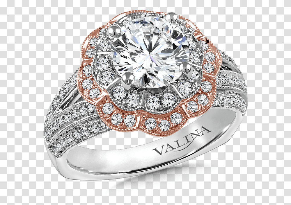 Halo Engagement Ring Mounting In 14k Whiterose Gold 58 Ct Tw Engagement Ring, Accessories, Accessory, Jewelry, Diamond Transparent Png