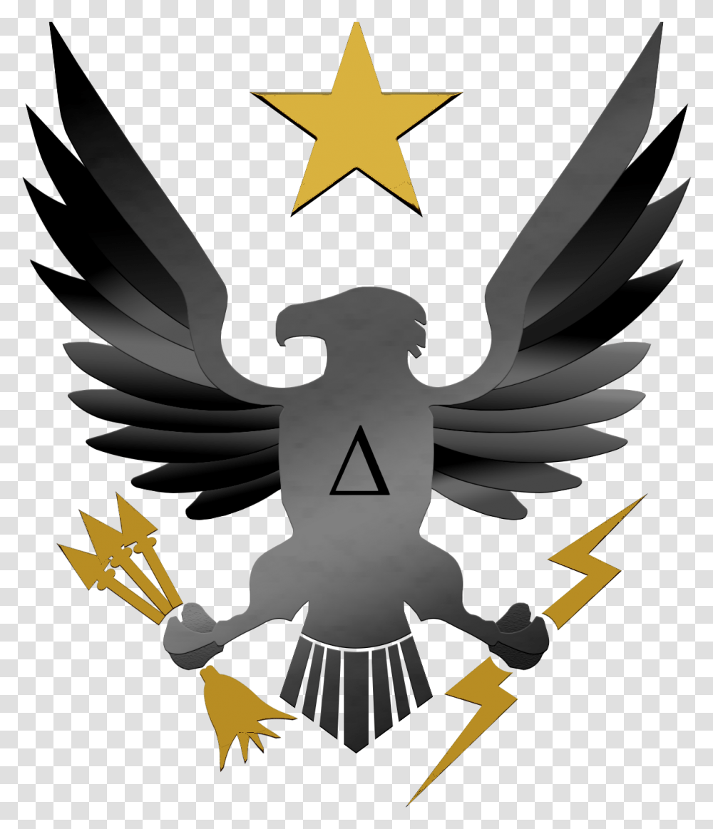 Halo Fanon Eagle Wings Neck Tattoos For Guys, Emblem, Star Symbol, Poster Transparent Png