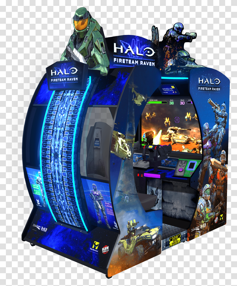 Halo Fireteam Raven - Raw Thrills Inc New Arcade Games 2020, Arcade Game Machine, Person, Human Transparent Png