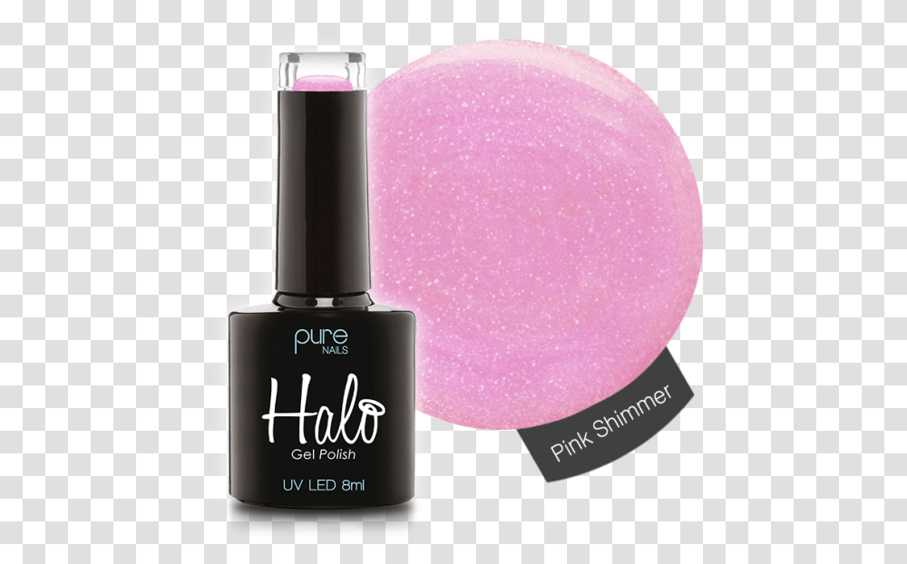 Halo Gel Polish 8ml Pink Shimmer, Cosmetics, Bottle, Lipstick, Face Makeup Transparent Png