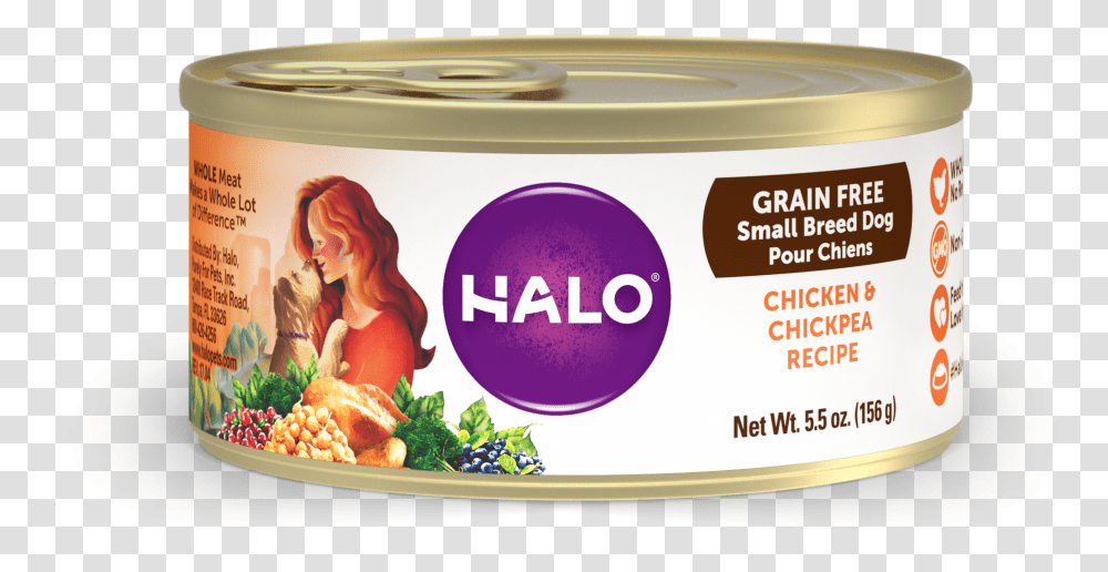 Halo Holistic Grain Free Chicken And Chickpea Recipe, Canned Goods, Aluminium, Food, Tin Transparent Png