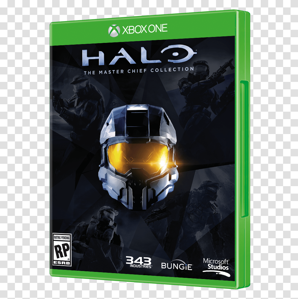 Halo The Master Chief Collection Boxshot Right V3 Rgb Xb1 Master Chief Collection, Helmet, Apparel, Poster Transparent Png