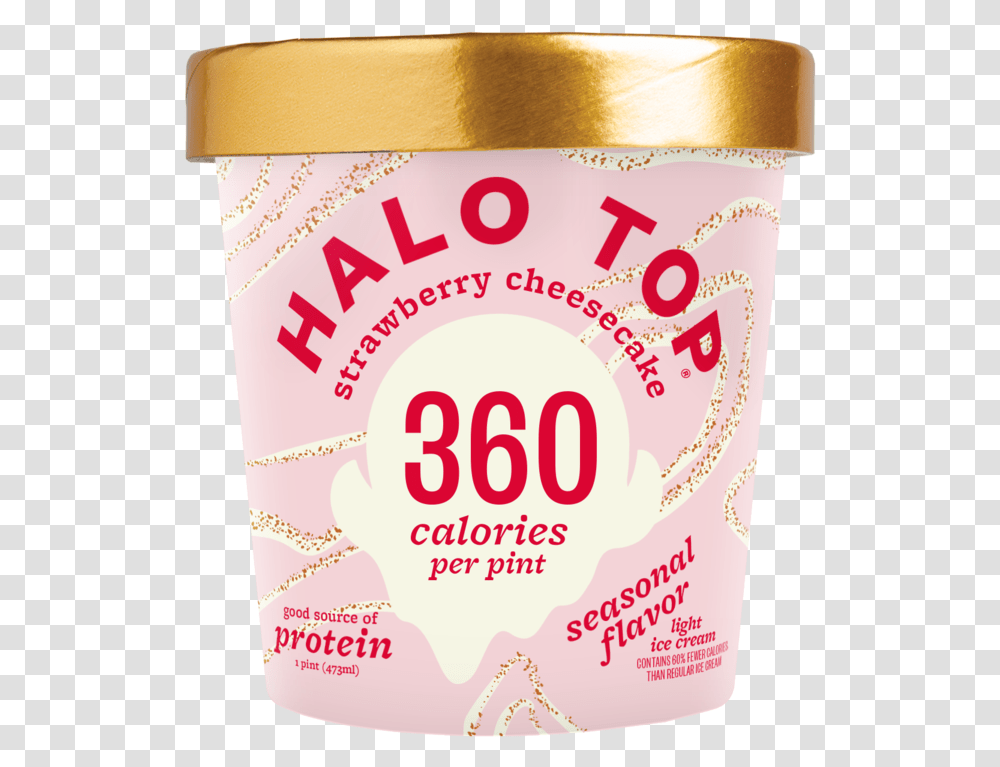 Halo Top Strawberry Cheesecake, Food, Label, Dessert Transparent Png