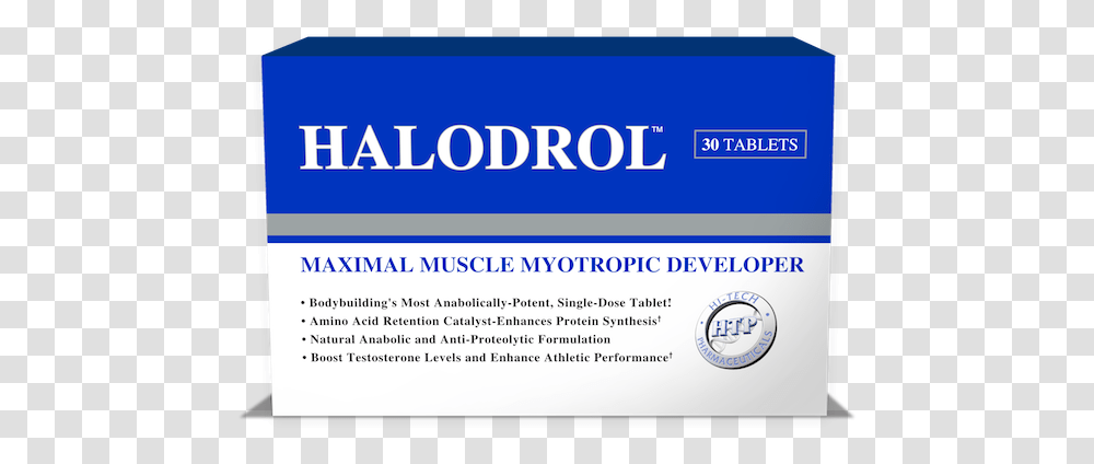 Halodrol By Hi Tech Pharma Hi Tech Pharmaceuticals Halodrol, Label, Document, Diploma Transparent Png