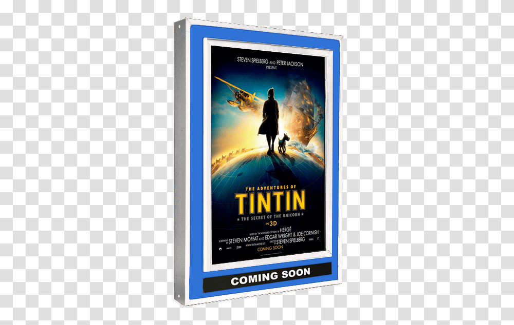 Halolite Movie Poster Light Box Ts 12 Adventures Of Tintin Film, Advertisement, Person, Human, Flyer Transparent Png