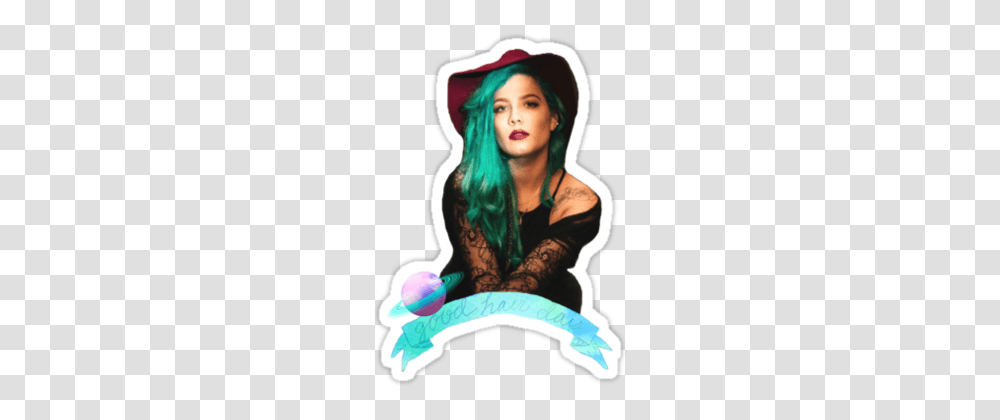 Halsey American Arts And Music Badlands En Ghost, Hood, Person, Advertisement Transparent Png