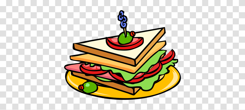 Ham Sandwich Clipart, Birthday Cake, Food, Plant Transparent Png