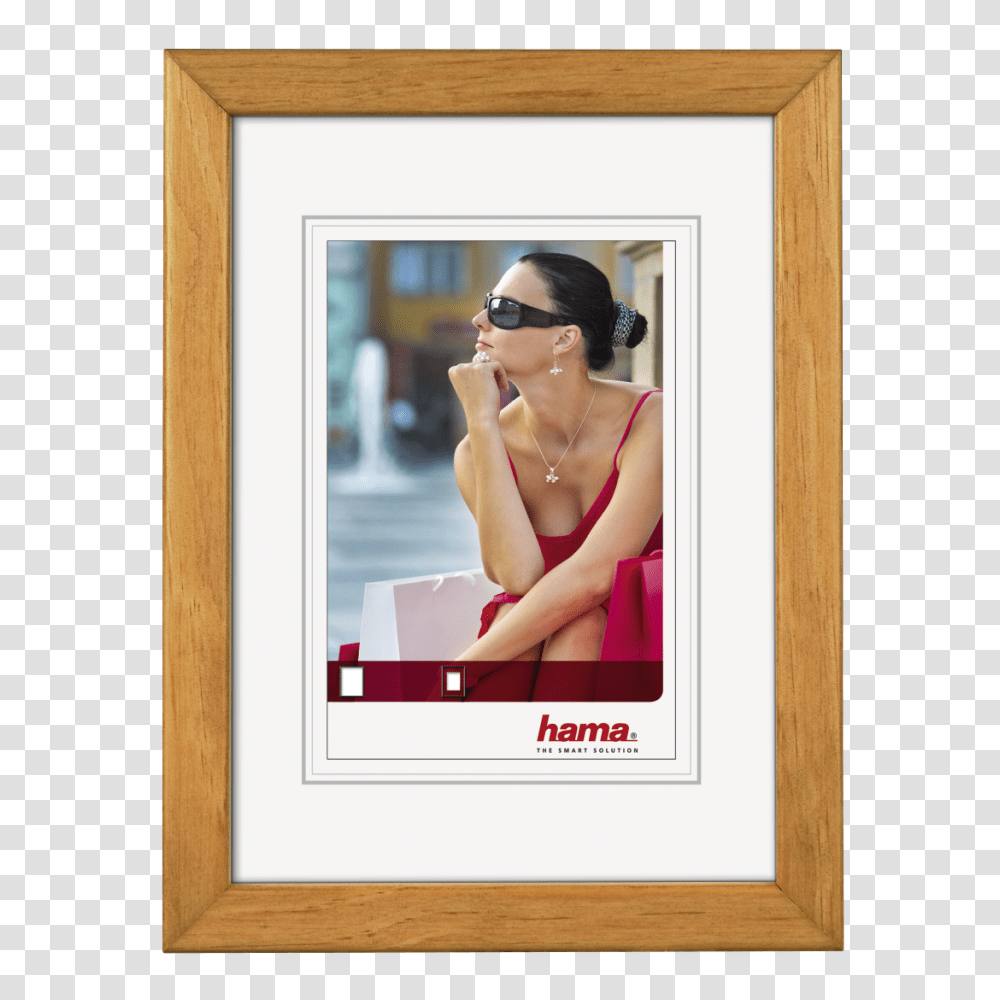 Hama Guilia Wooden Frame Beech X Cm Hama De, Person, Sunglasses, Accessories Transparent Png