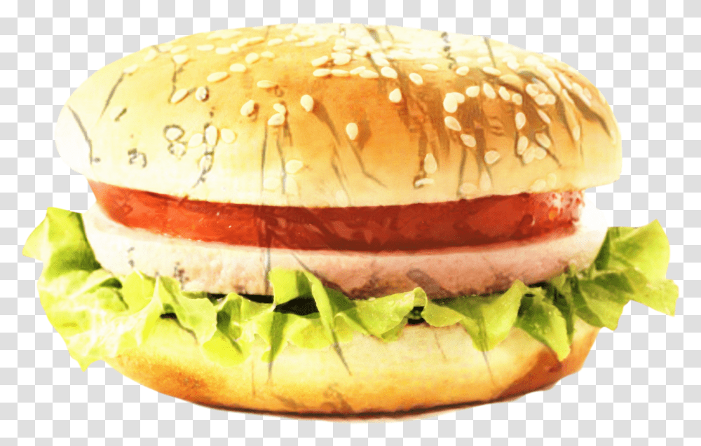 Hamburger Cheeseburger Bun Food Sandwich Hamburger, Bread Transparent Png