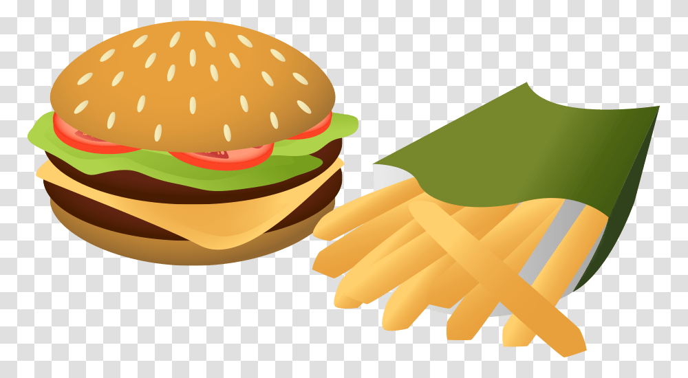 Hamburger Clipart Saturated Fat Illustration Fries, Food, Birthday Cake, Dessert, Lunch Transparent Png