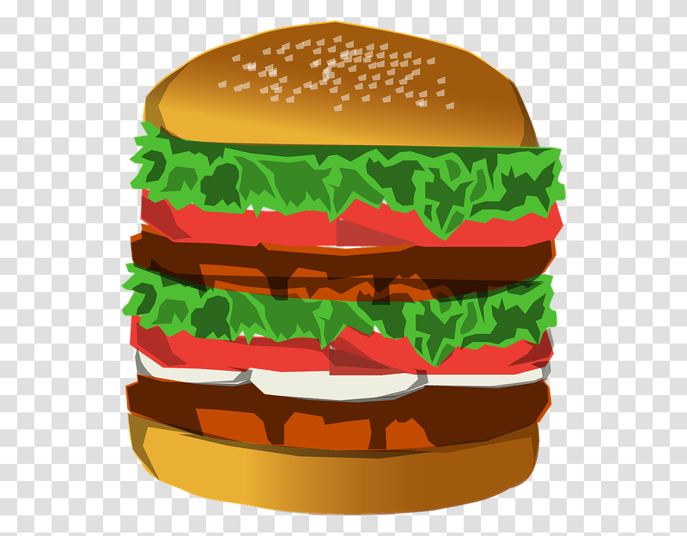 Hamburger Deluxe Huge Salad Advertising Food Burger Bun Clip Art Transparent Png
