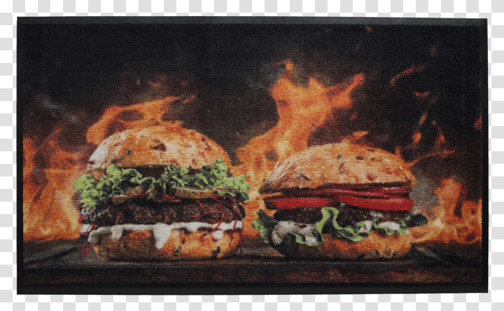 Hamburger, Food, Painting Transparent Png