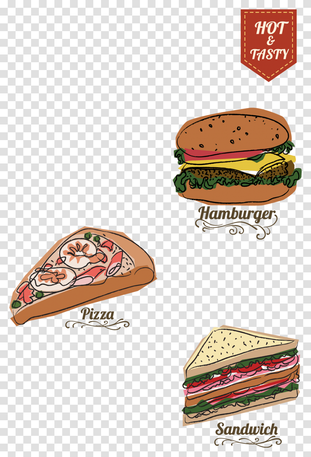 Hamburger, Food Transparent Png