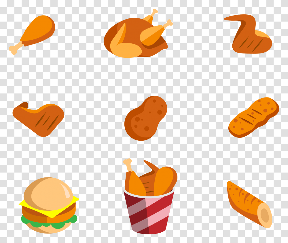 Hamburger Fried Chicken Fast Food Junk Food Chicken In Fast Food Clipart Food, Sweets, Confectionery, Apparel Transparent Png