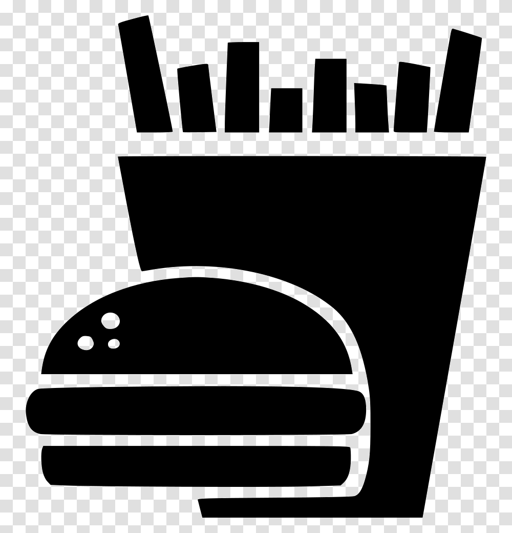 Hamburger Letters Burger And Fries Icon, Stencil, Pillow, Cushion Transparent Png