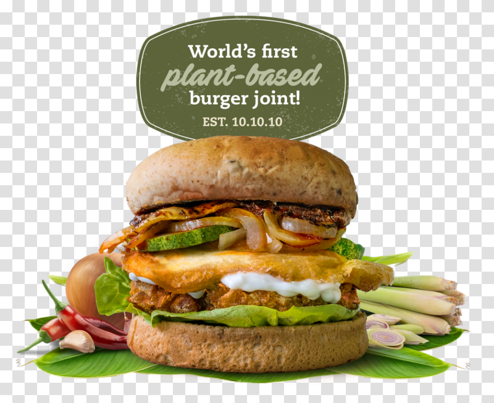 Hamburger Patty Rasa Sayang Burger, Food, Plant, Meal Transparent Png