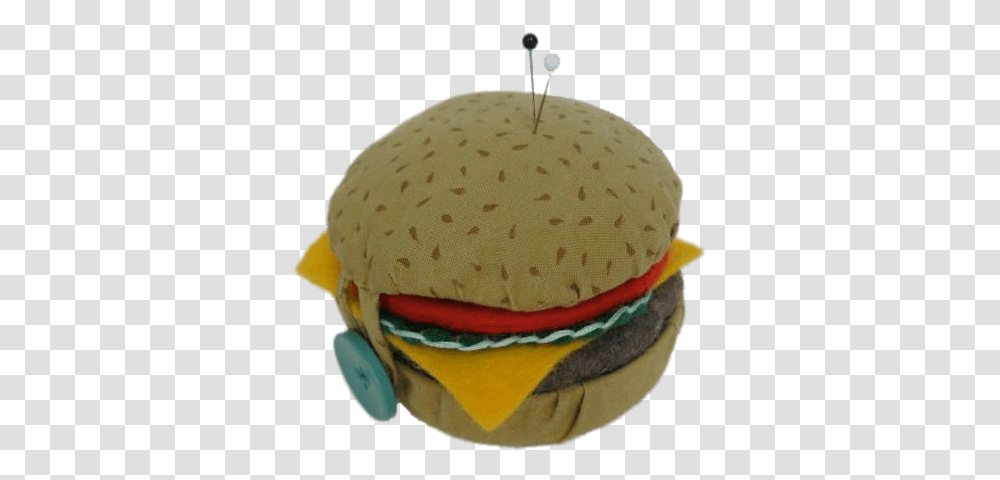 Hamburger Pin Cushion Food Pin Cushion, Birthday Cake, Dessert, Hat Transparent Png