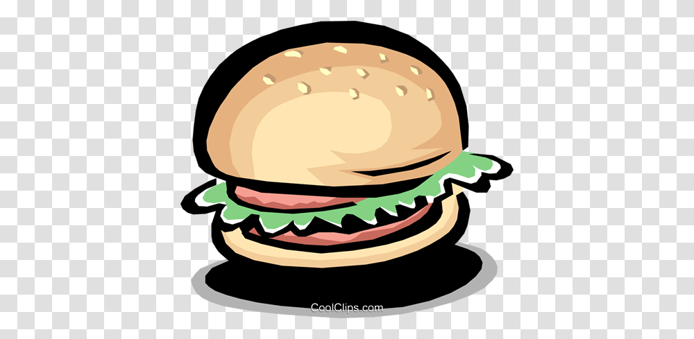 Hamburger Royalty Free Vector Clip Art Illustration, Food, Helmet, Apparel Transparent Png