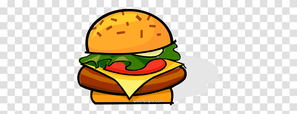 Hamburger Royalty Free Vector Clip Art Illustration, Food, Helmet, Apparel Transparent Png