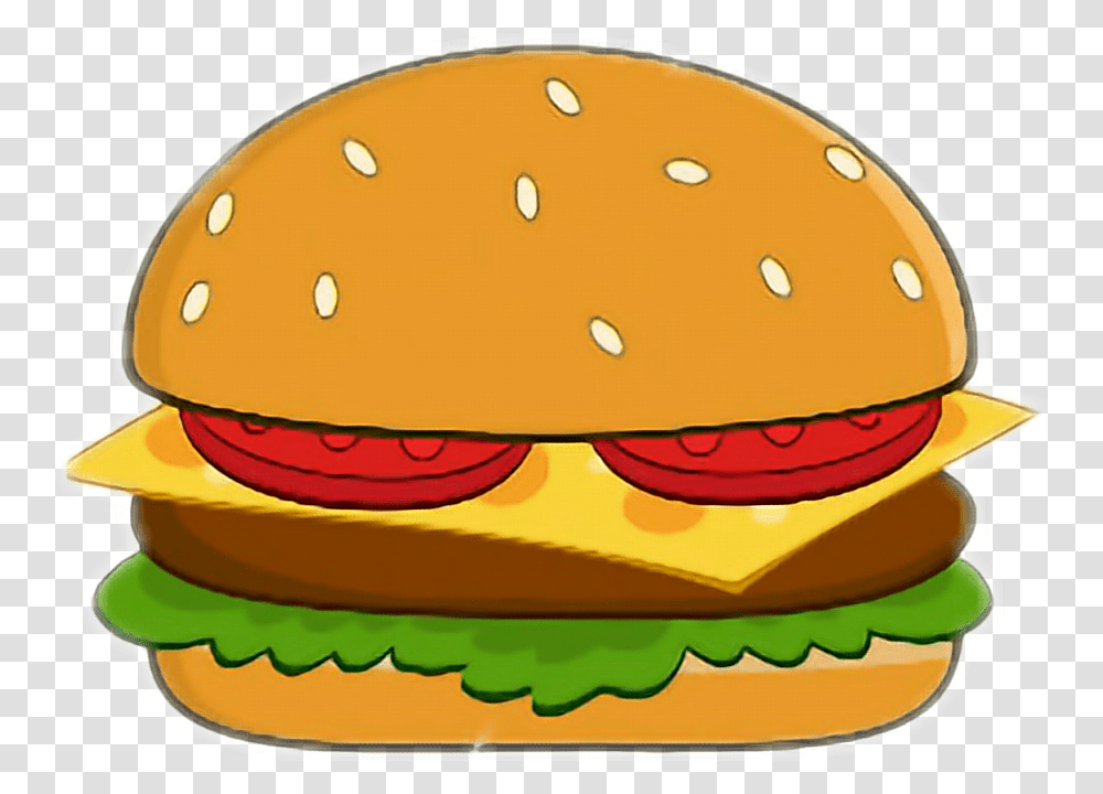Hamburguesa Burger Cartoon Burger With Face, Food, Helmet, Apparel Transparent Png