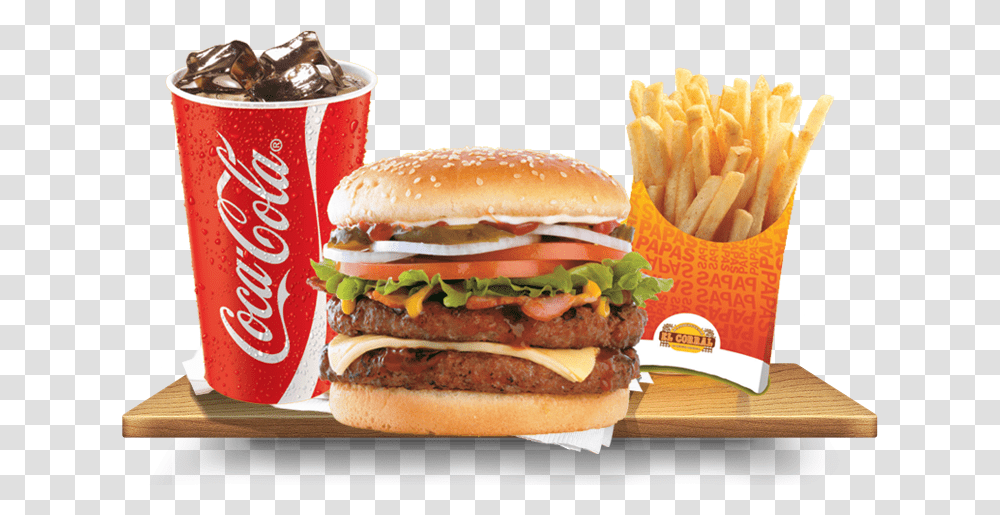 Hamburguesa Con Papas Y Coca Cola, Burger, Food, Fries, Beverage Transparent Png