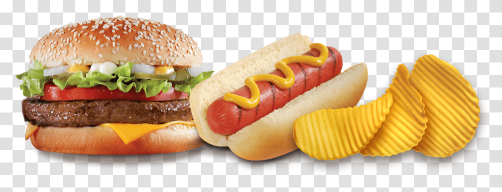 Hamburguesa Y Hot Dog Cheeseburger Sesame Seed Bun, Food Transparent Png