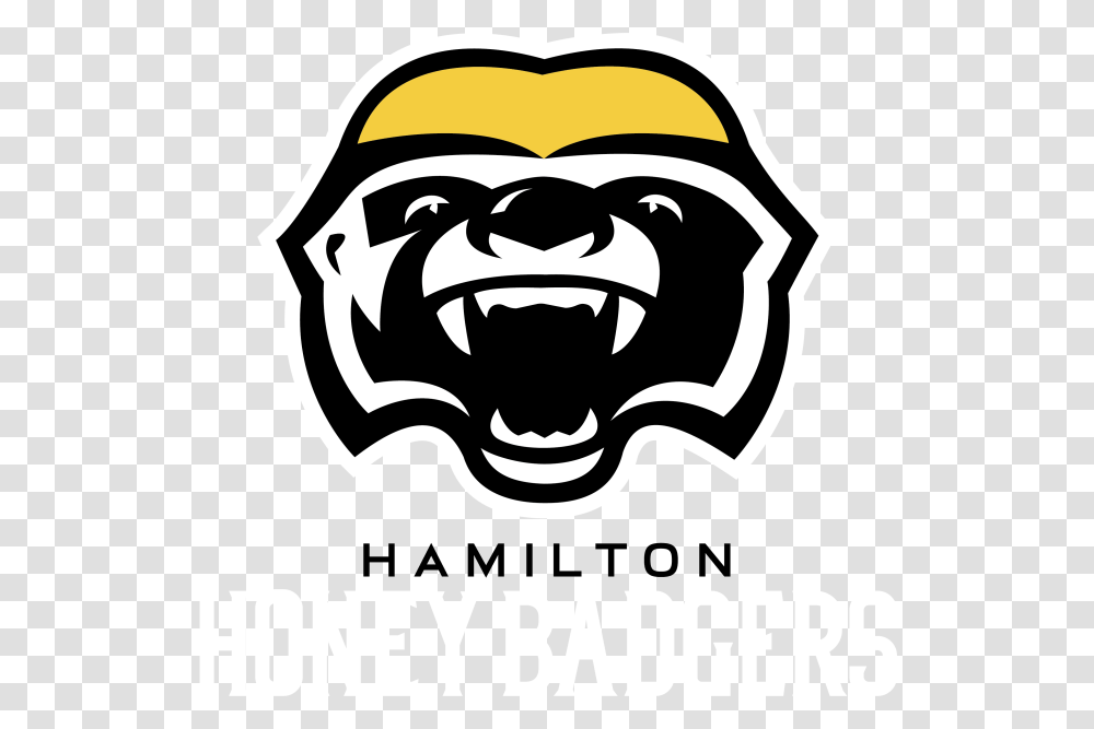 Hamilton Honey Badgers Logo, Label, Advertisement, Poster Transparent Png