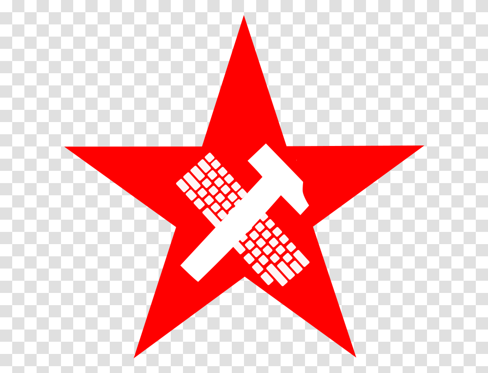 Hammer And Keyboard In Star Vector Illustration Public Virgin Radio Lebanon Logo, Symbol, Star Symbol Transparent Png