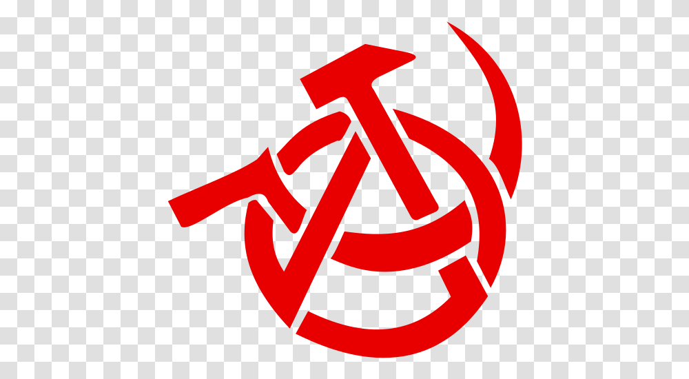 Hammer And Sickle Circle Download Anarchist Hammer And Sickle, Logo, Trademark, Dynamite Transparent Png