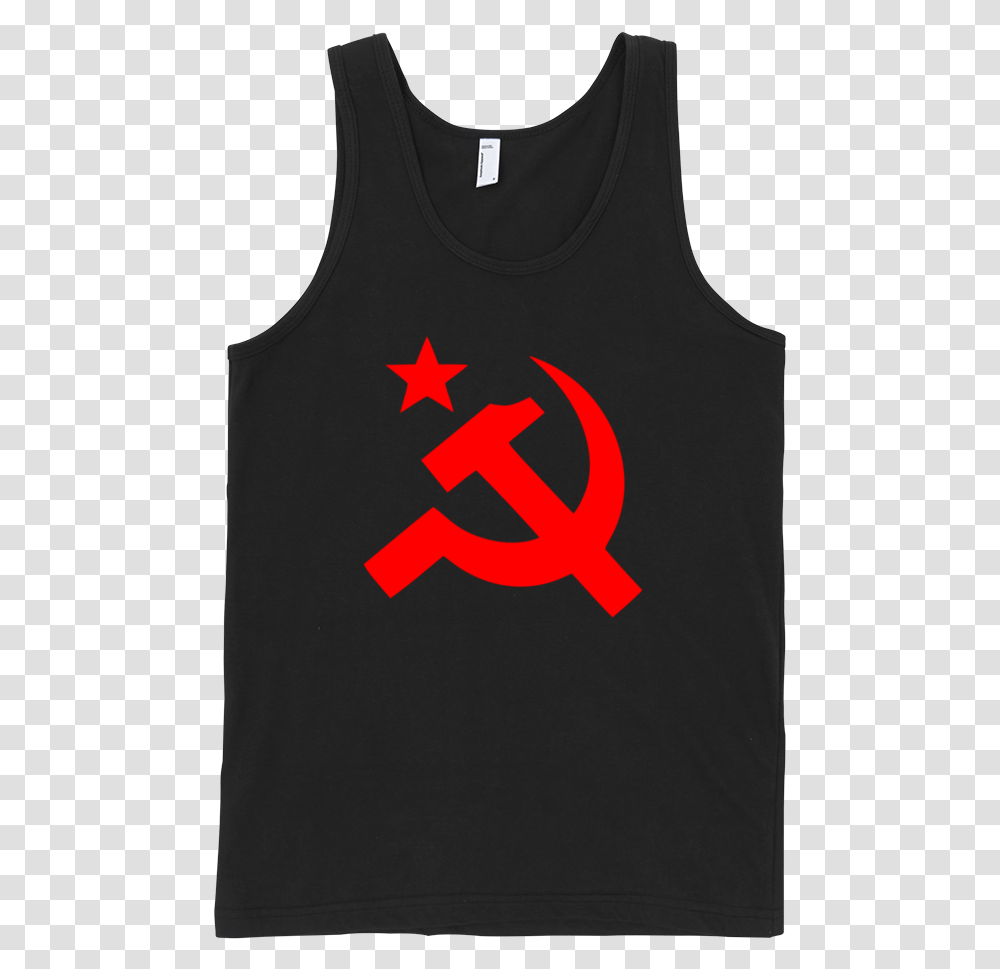 Hammer And Sickle Fine Jersey Tank Top Unisex By Itee Tank Top Guns Out, Apparel Transparent Png