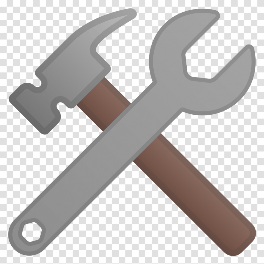 Hammer And Wrench Icon Hammer And Wrench Emoji, Tool, Key Transparent Png