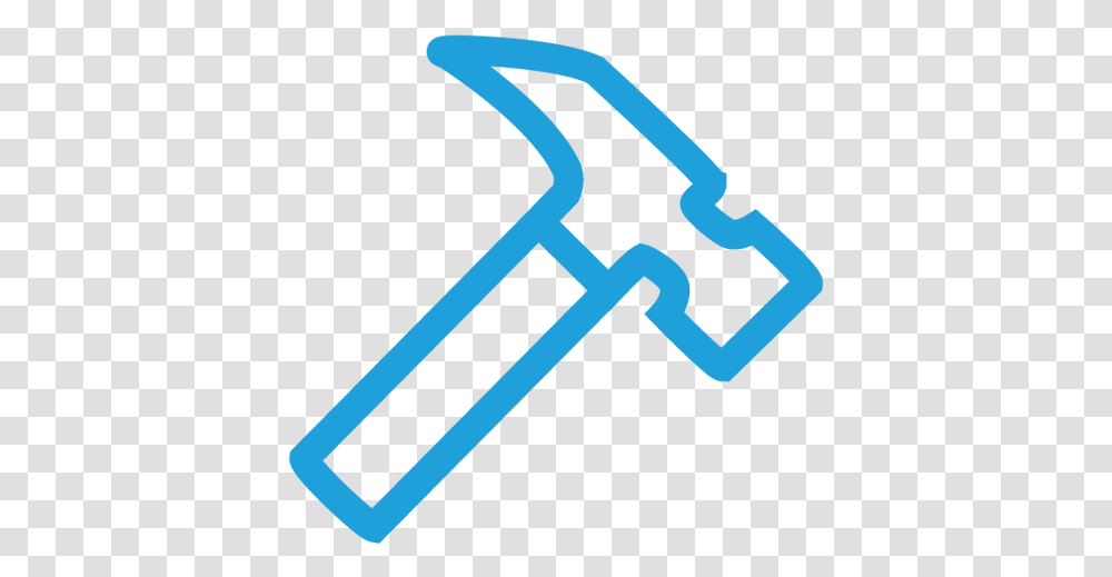 Hammer Icon Blue Line, Axe, Tool, Wrench Transparent Png