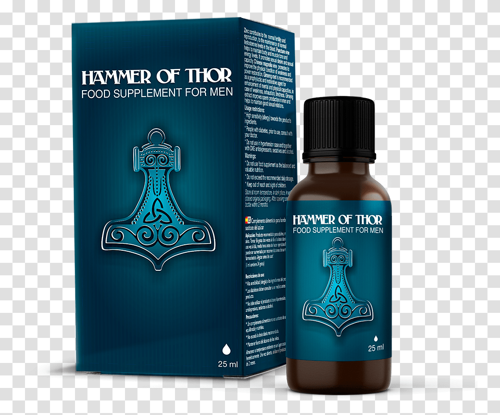 Hammer Of Thor Food Supplement For Men, Bottle, Cosmetics, Furniture, Aftershave Transparent Png