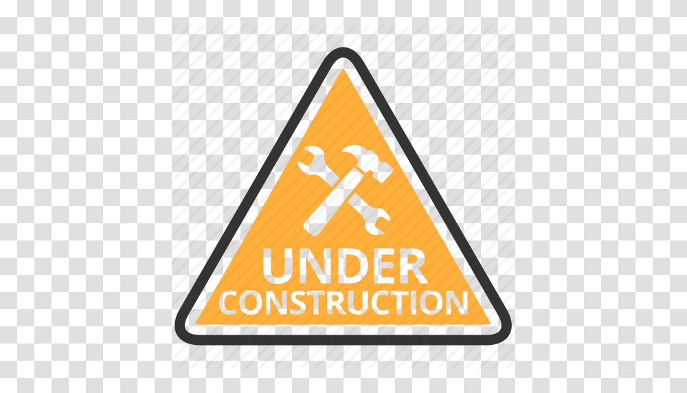 Hammer Settings Sign Under Construction Icon, Road Sign, Triangle Transparent Png