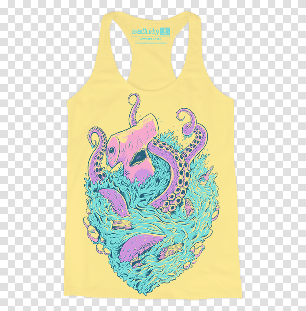 Hammered At Sea Racerback Tank Top By Seventh Active Tank, Apparel, Pattern, Bird Transparent Png